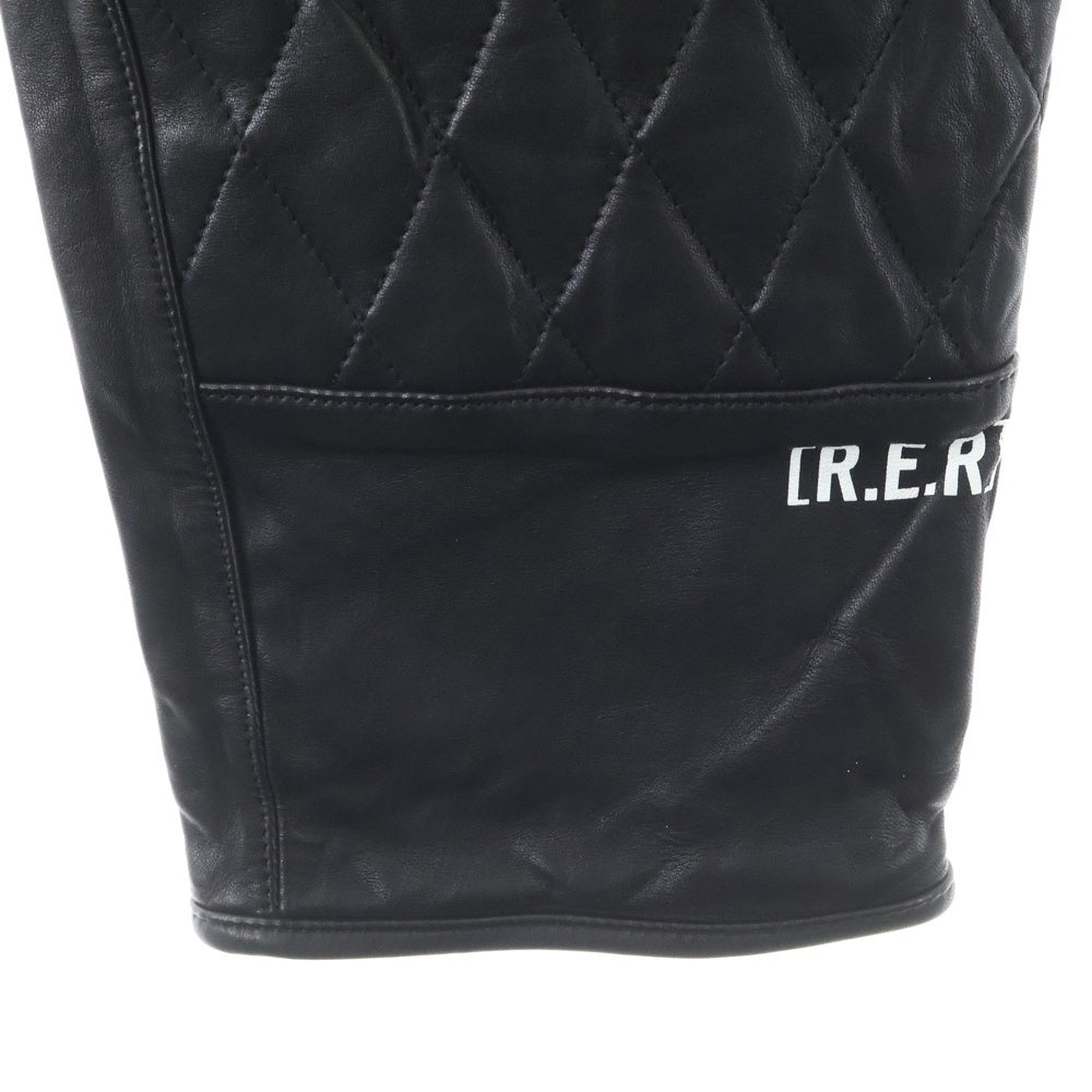 NO BRAND(ノーブランド) RIDING EQUIPMENT RESEARCH LANCER Horse Leather Pants ライディングクイップメントリサーチ ホースレザー パンツ ブラック RER-102