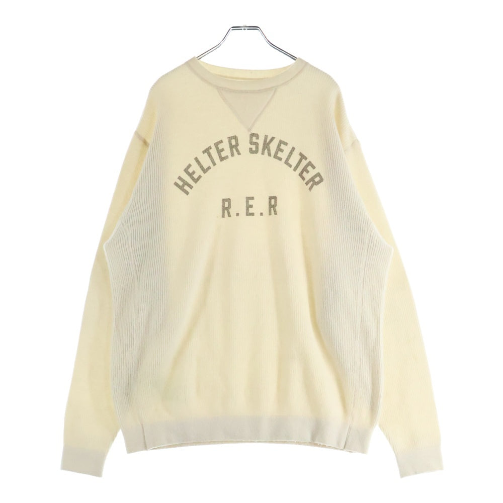 NO BRAND(ノーブランド) RIDING EQUIPMENT RESEARCH ライディングクイップメントリサーチ ニット 長袖スウェット アイボリー