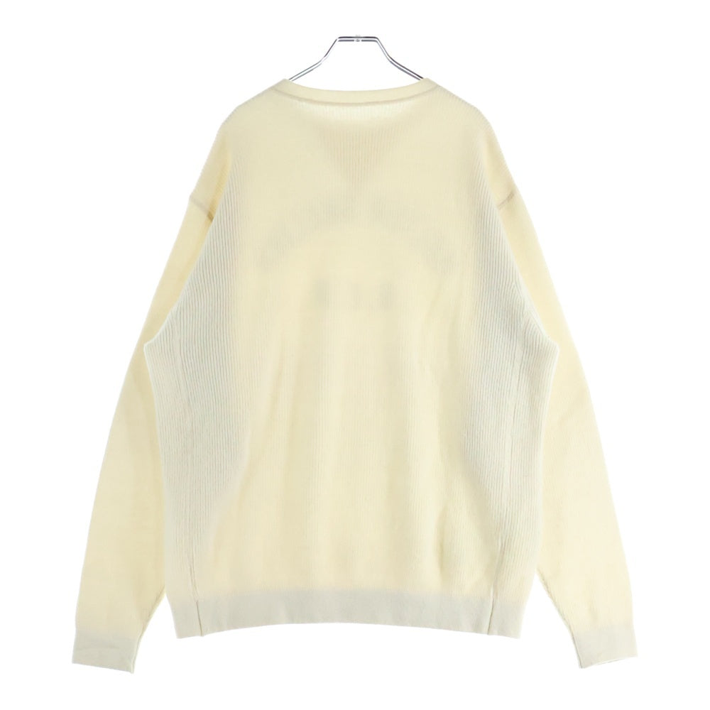 NO BRAND(ノーブランド) RIDING EQUIPMENT RESEARCH ライディングクイップメントリサーチ ニット 長袖スウェット アイボリー