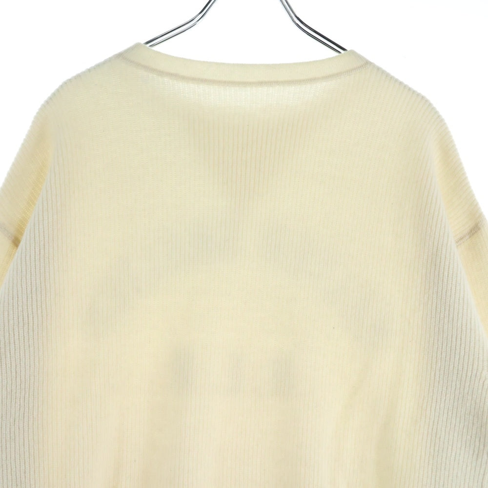 NO BRAND(ノーブランド) RIDING EQUIPMENT RESEARCH ライディングクイップメントリサーチ ニット 長袖スウェット アイボリー