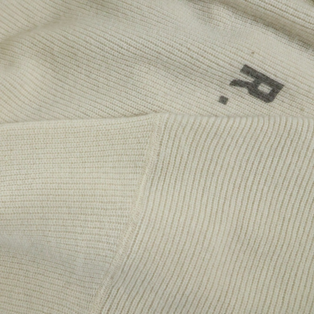 NO BRAND(ノーブランド) RIDING EQUIPMENT RESEARCH ライディングクイップメントリサーチ ニット 長袖スウェット アイボリー