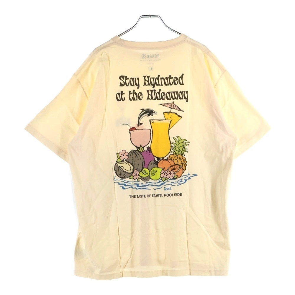 NO BRAND(ノーブランド) ROARK REVIVAL TASTE OF TAHITI TEE ロアーク リバイバル クルーネック 半袖Tシャツ ベージュ RTJM905