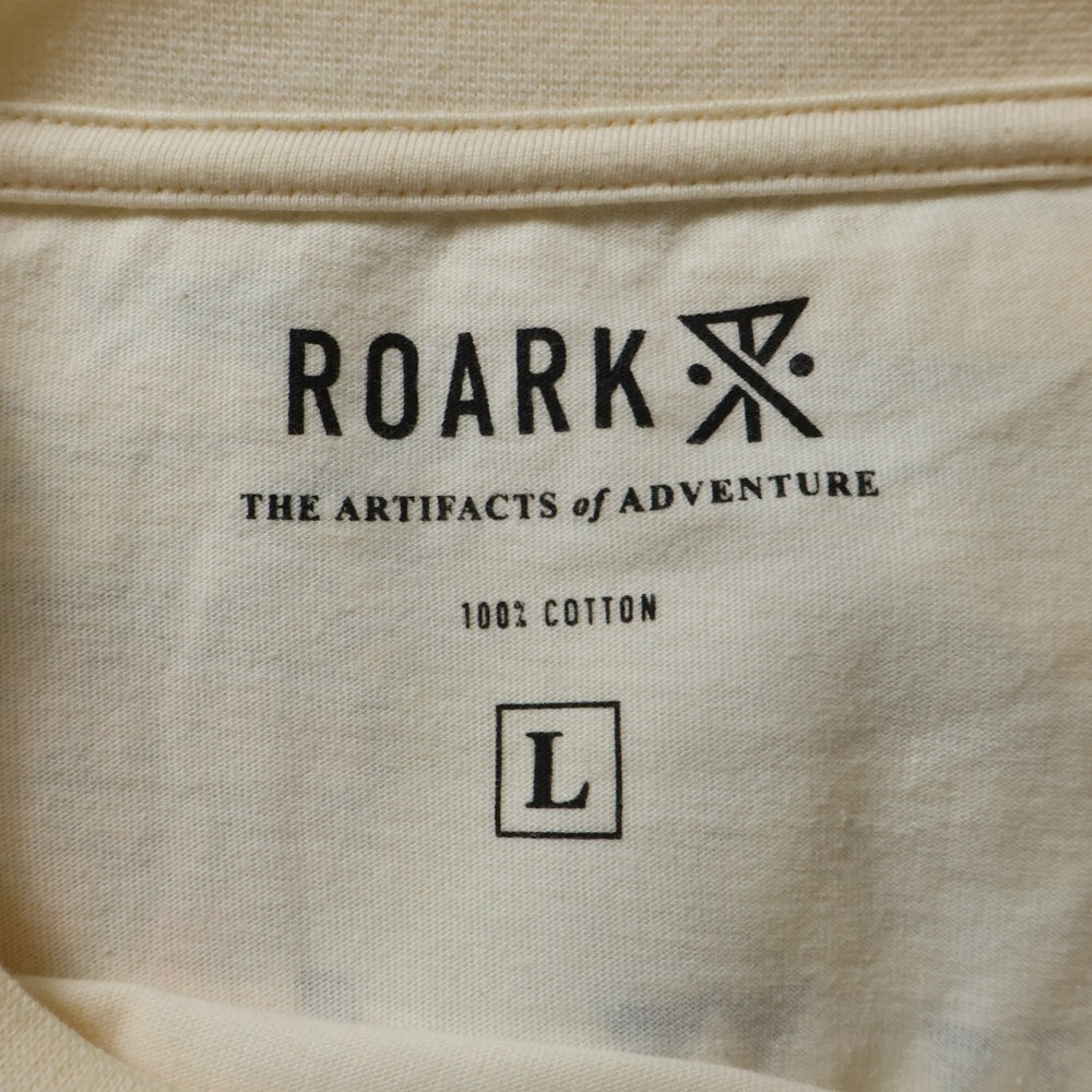NO BRAND(ノーブランド) ROARK REVIVAL TASTE OF TAHITI TEE ロアーク リバイバル クルーネック 半袖Tシャツ ベージュ RTJM905