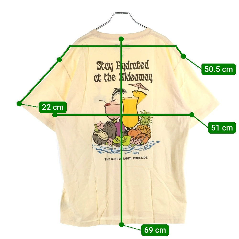NO BRAND(ノーブランド) ROARK REVIVAL TASTE OF TAHITI TEE ロアーク リバイバル クルーネック 半袖Tシャツ ベージュ RTJM905