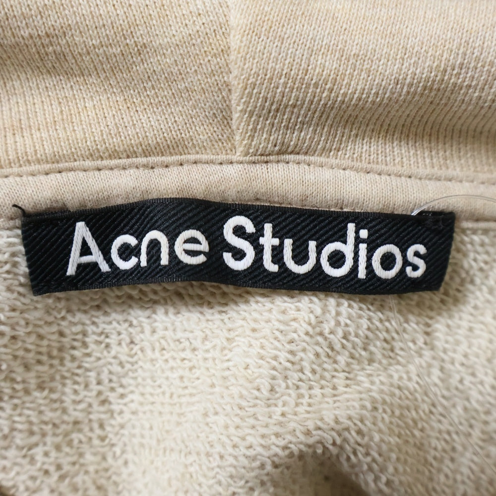 ACNE(アクネ) フェイス ロゴ パッチ プルオーバーパーカー 長袖 フーディー アイボリー FA-UX-SWEA000078