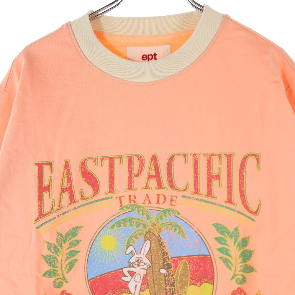 NO BRAND(ノーブランド) EPT NIBBLE SURF LONGSLEEVE 長袖 クルーネック カットソー ロンT オレンジ レディース