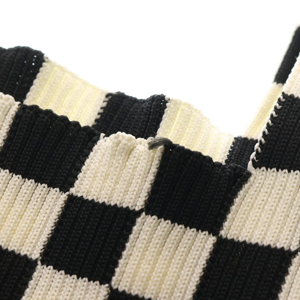 LASTFRAME(ラストフレーム) ICHIMATSU MARKET BAG 市松模様 マーケットハンドバッグ チェッカーフラッグ ブラック/ホワイト レディース