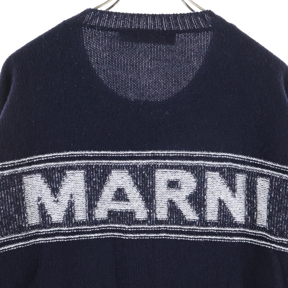 MARNI(マルニ) 24AW バックロゴ ボクシーフィットカーディガン レディース ネイビー CDMD0309Q1