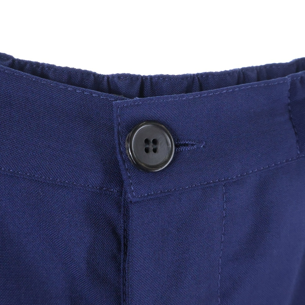 MARNI(マルニ) 24AW ウールトロピカルシャーリングテーパードパンツ ボタンフライ ウール レディース ネイビー PAMA0482UD