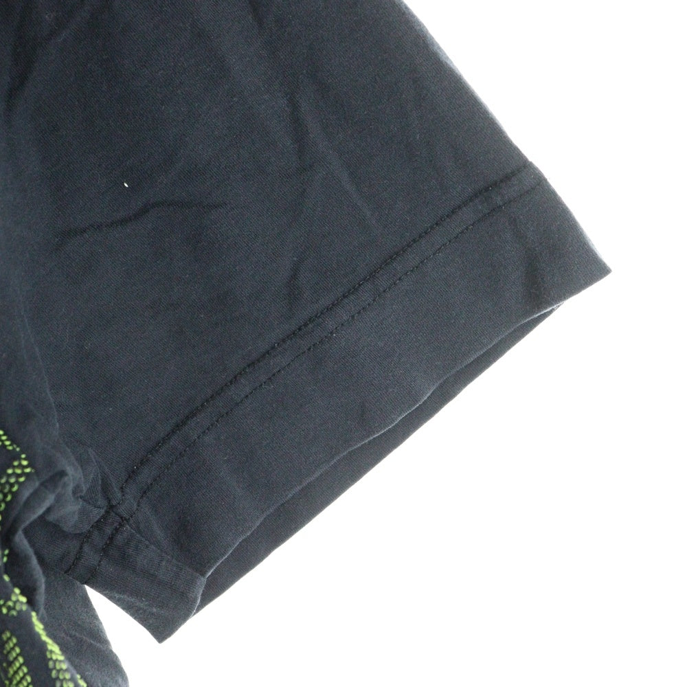 FENDI(フェンディ) FF LOGO S/S Tee FFロゴ総柄 クルーネック 半袖Tシャツ ブラック/グリーン FY0936-A870