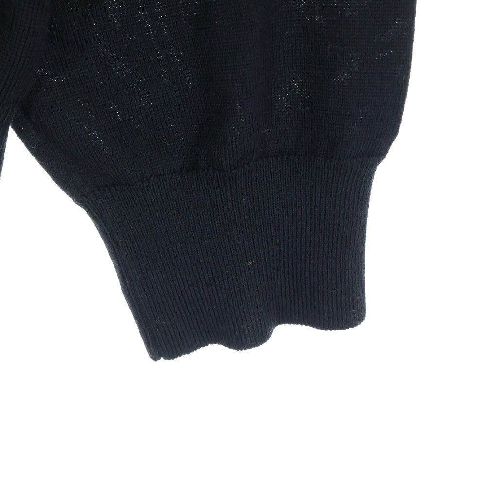 nano universe(ナノユニバース) 毛玉レスニット ファインゲージ タートルネック ウールニット ブラック 668-4222226