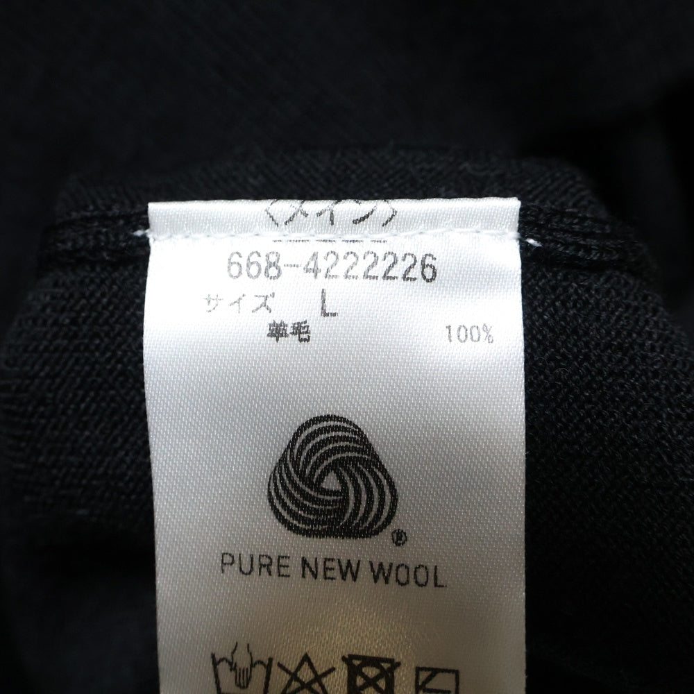 nano universe(ナノユニバース) 毛玉レスニット ファインゲージ タートルネック ウールニット ブラック 668-4222226