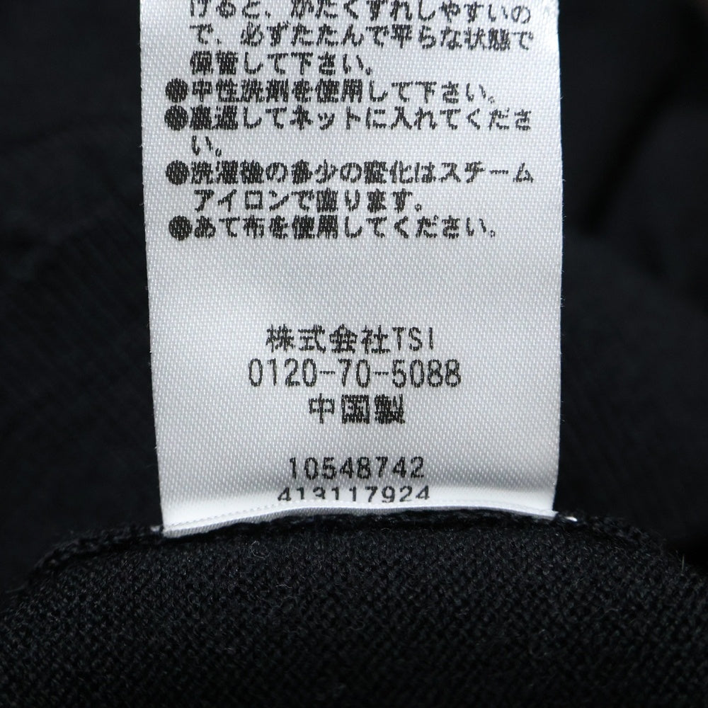 nano universe(ナノユニバース) 毛玉レスニット ファインゲージ タートルネック ウールニット ブラック 668-4222226