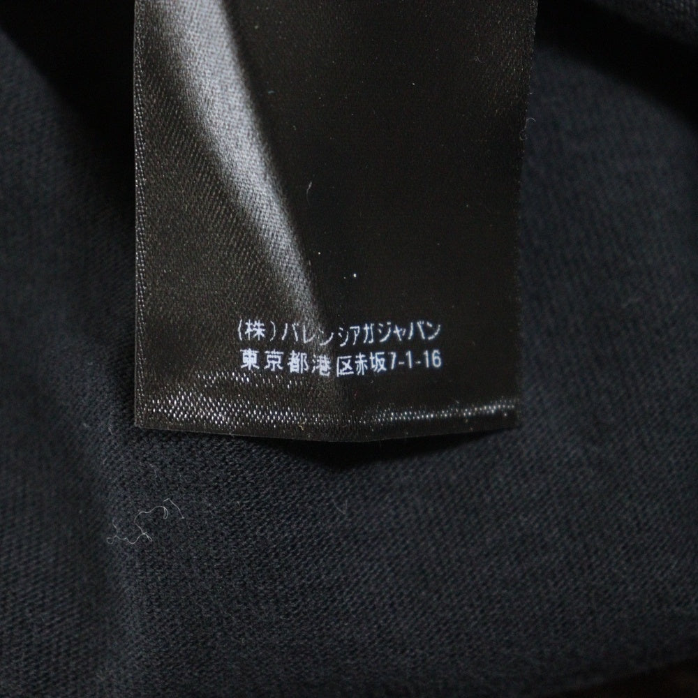 BALENCIAGA(バレンシアガ) 22SS アーチロゴ ユーズド加工 長袖 クルーネック Tシャツ ロンT ブラック 681046 TLVJ1