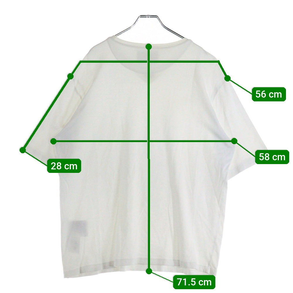 PRADA(プラダ) フロントトライアングルロゴプレート クルーネック 半袖Tシャツ ホワイト UJN861 S232 240