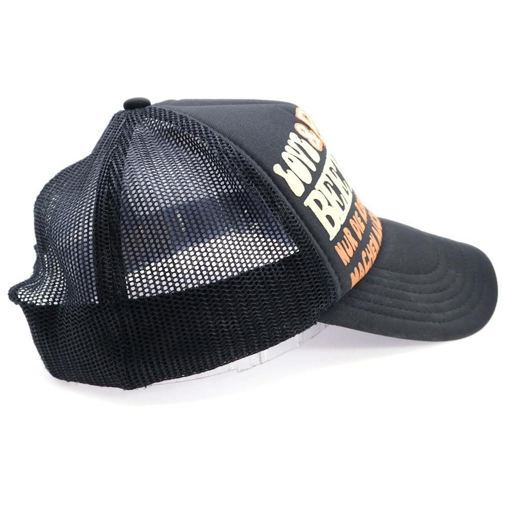 KAPITAL(キャピタル) LOVE&PEACE AND BEETHOVE ラブアンドピース アンド ベートーヴェン メッシュキャップ K2009XH816 ブラック