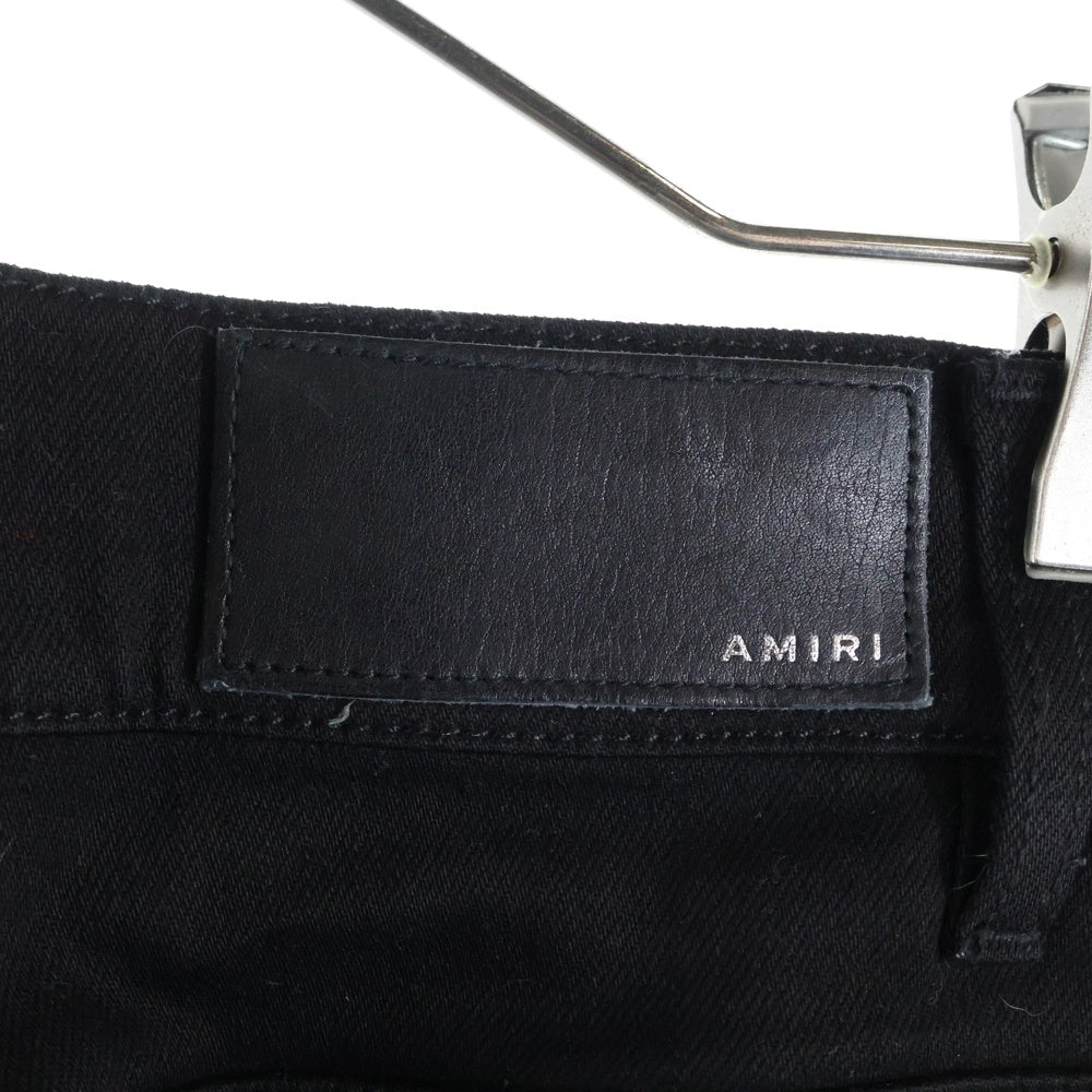 AMIRI(アミリ) MX1 JEAN レザー蛇腹切替 ダメージ加工 バイカー