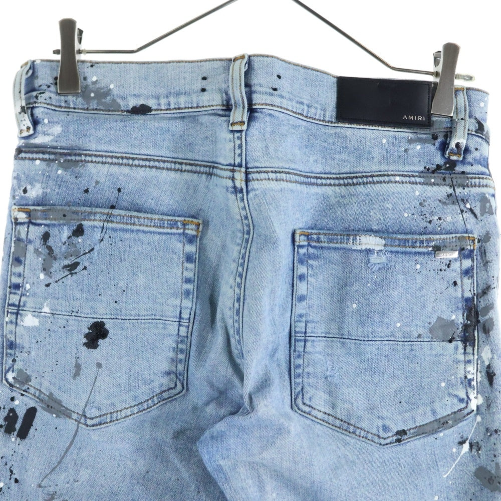 AMIRI(アミリ) MX-1 蛇腹ダメージペイント加工 スキニーデニムパンツ