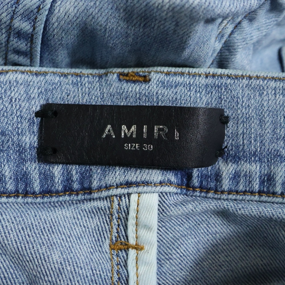 AMIRI(アミリ) MX-1 蛇腹ダメージペイント加工 スキニーデニムパンツ