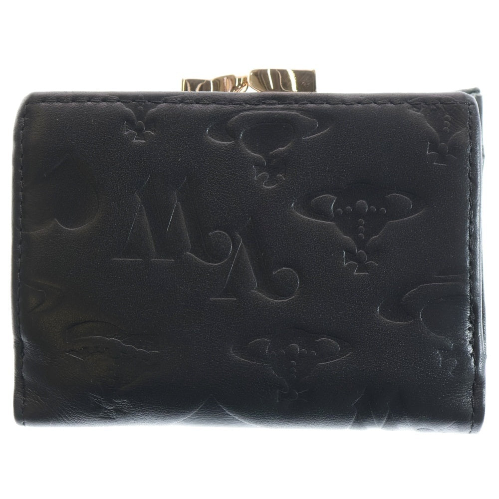 Vivienne Westwood(ヴィヴィアンウエストウッド) MEDIUM ZIP WALLET オーブ レザー 三つ折り ウォレット 財布 ブラック 5107004JU