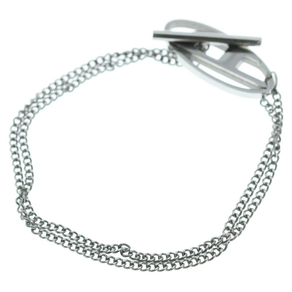 DIESEL(ディーゼル) 24SS Chain Necklace Dロゴ ブレスレット シルバー Dx1534040