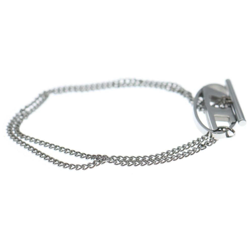 DIESEL(ディーゼル) 24SS Chain Necklace Dロゴ ブレスレット シルバー Dx1534040