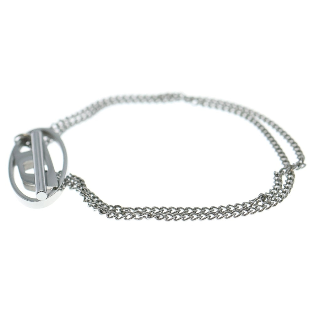 DIESEL(ディーゼル) 24SS Chain Necklace Dロゴ ブレスレット シルバー Dx1534040