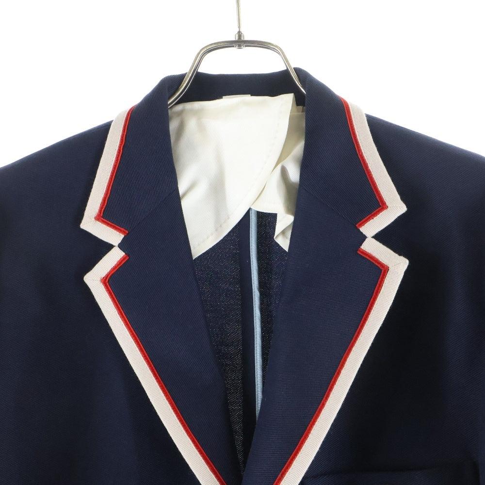 GUCCI(グッチ) シャーク刺繍 胸ロゴワッペン パイピングブレザー