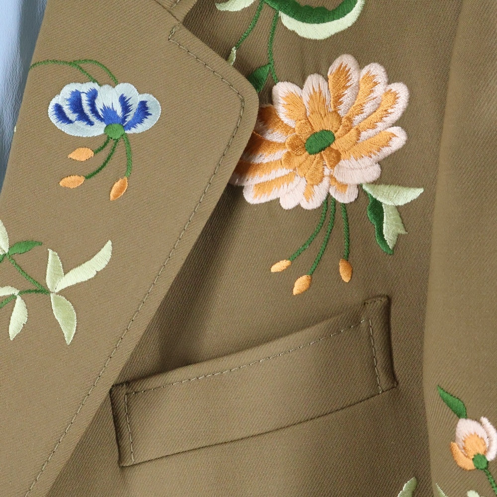 GUCCI(グッチ) 16SS フラワー刺繍デザイン テーラードジャケット
