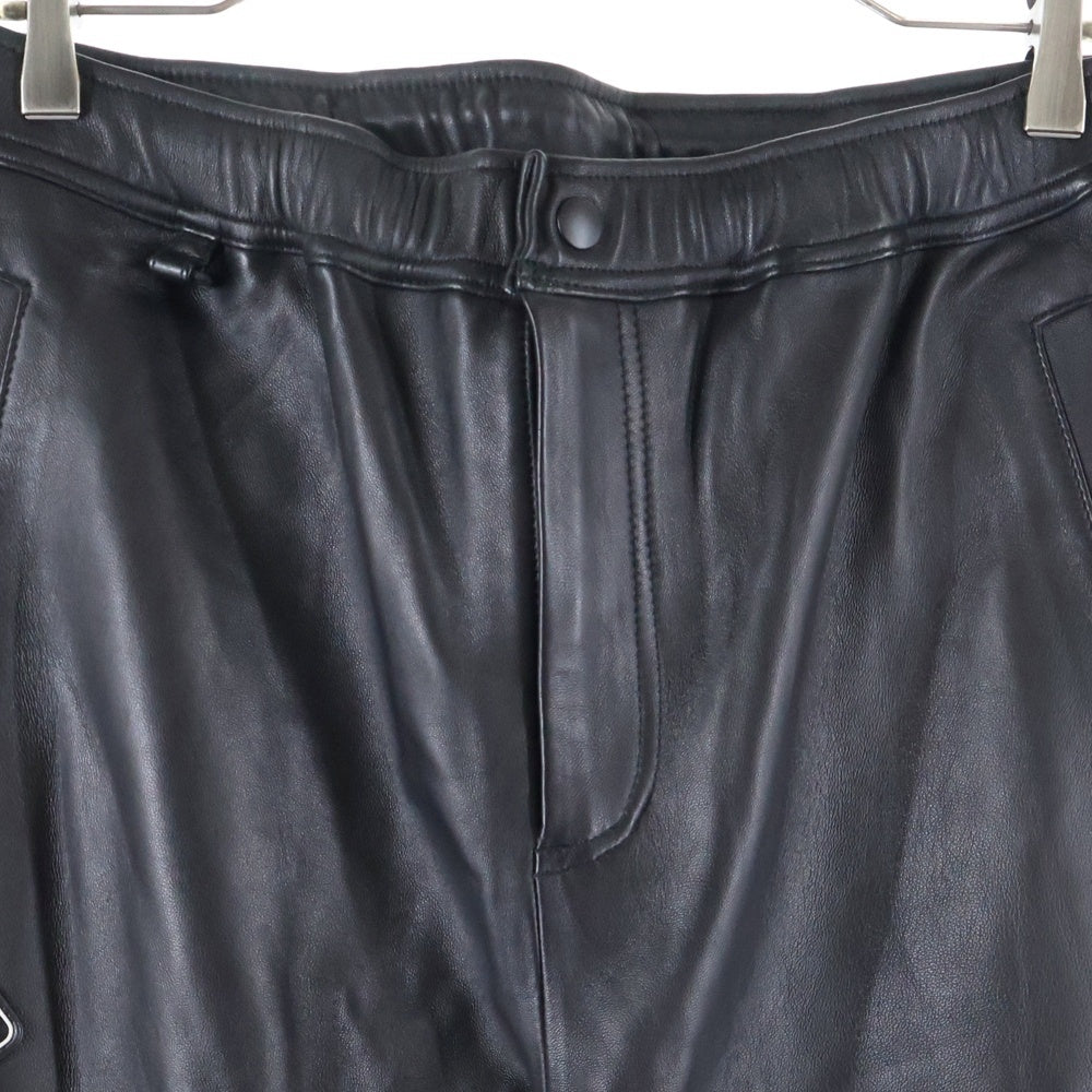 F.C.R.B./F.C.Real Bristol/FCRB(エフシーアールビー/エフシーレアルブリストル) 25AW LEATHER TRACK PANTS レザートラックパンツ ジョガーパンツ ブラック FCRB-252080