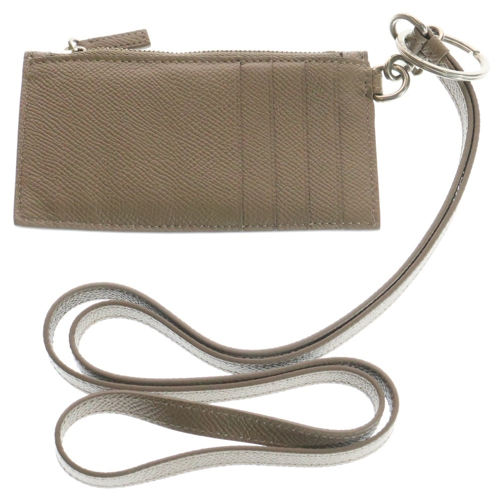 BALENCIAGA(バレンシアガ) ロゴプリント ネックウォレット レザー カードケース ベージュ 594548 1290