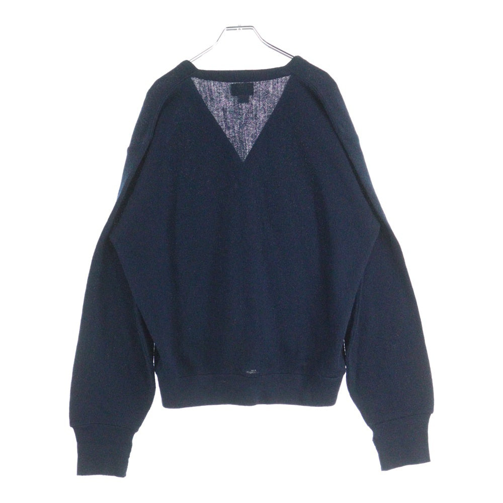 LACOSTE(ラコステ) OLD USA製 ロゴ刺繍 長袖ニット カーディガン ネイビー