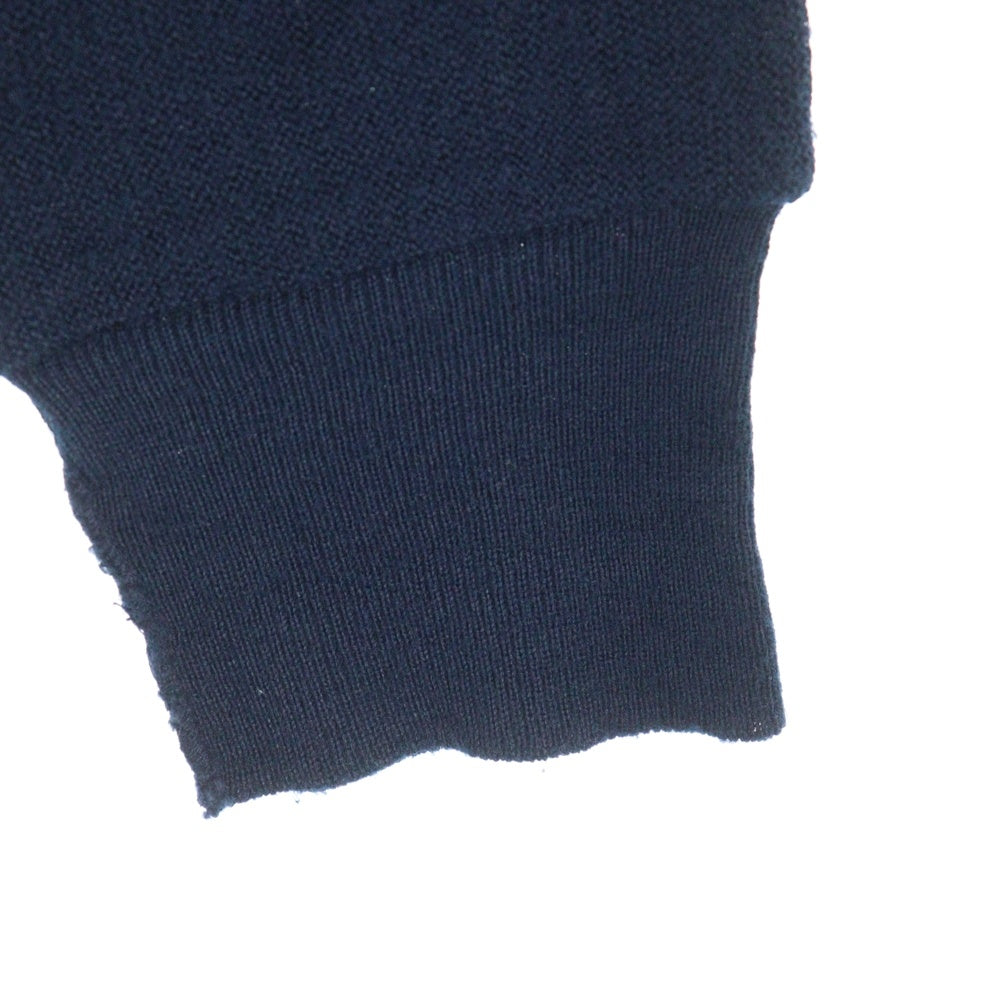 LACOSTE(ラコステ) OLD USA製 ロゴ刺繍 長袖ニット カーディガン ネイビー