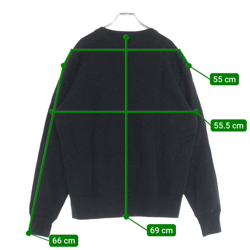 Acne Studios(アクネ ストゥディオズ) 胸ロゴワッペン クルーネックスウェット トレーナー ブラック FA-UX-SWEA000089