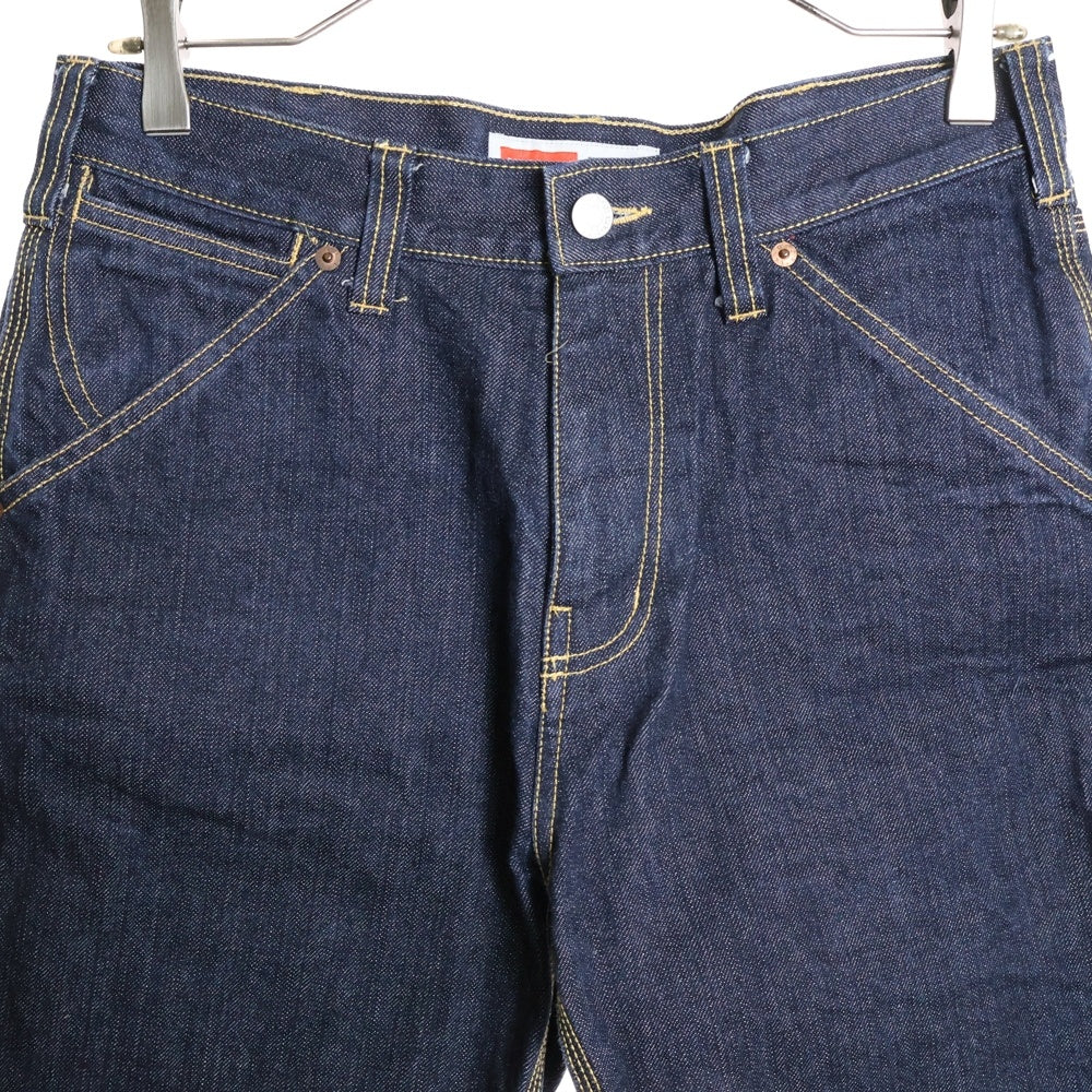 X-LARGE(エクストララージ) バックポケットロゴ刺繍 ペインターハーフパンツ デニムショーツ インディゴ 0141706