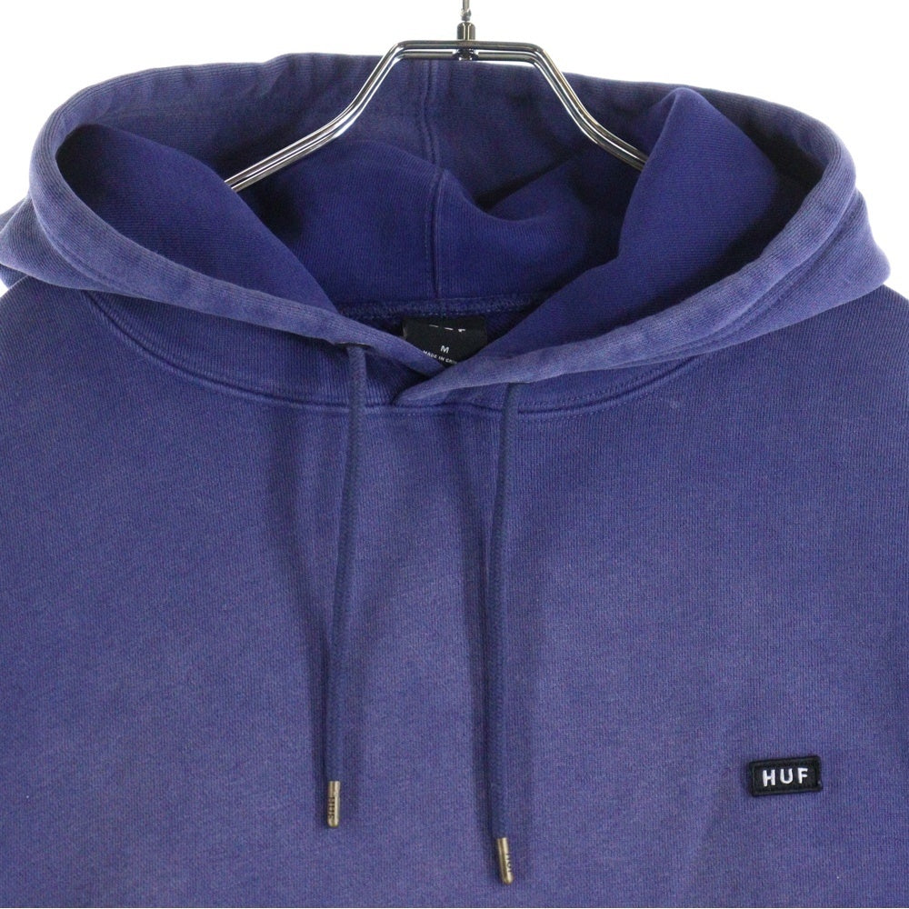HUF(ハフ) 胸ロゴワッペン プルオーバーパーカー フーディー パープル