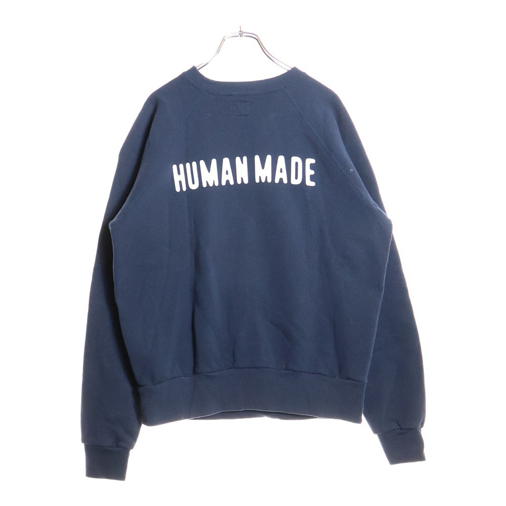HUMAN MADE(ヒューマンメイド) ハートロゴ バックプリント クルーネックスウェット トレーナー ネイビー