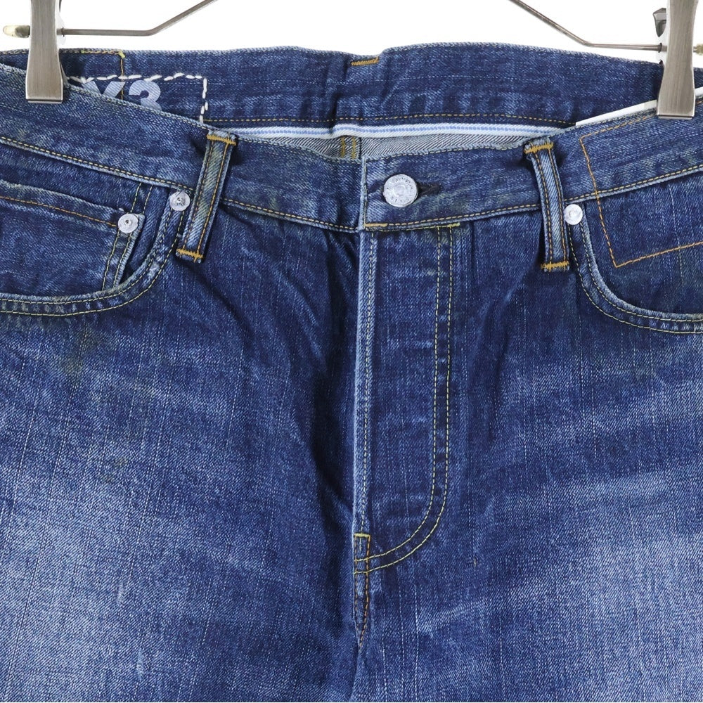 VISVIM(ヴィスヴィム) SOCIAL SCULPTURE DENIM DRY3 ダメージ加工 ストレートデニムパンツ ジーンズ インディゴ 0119205005031