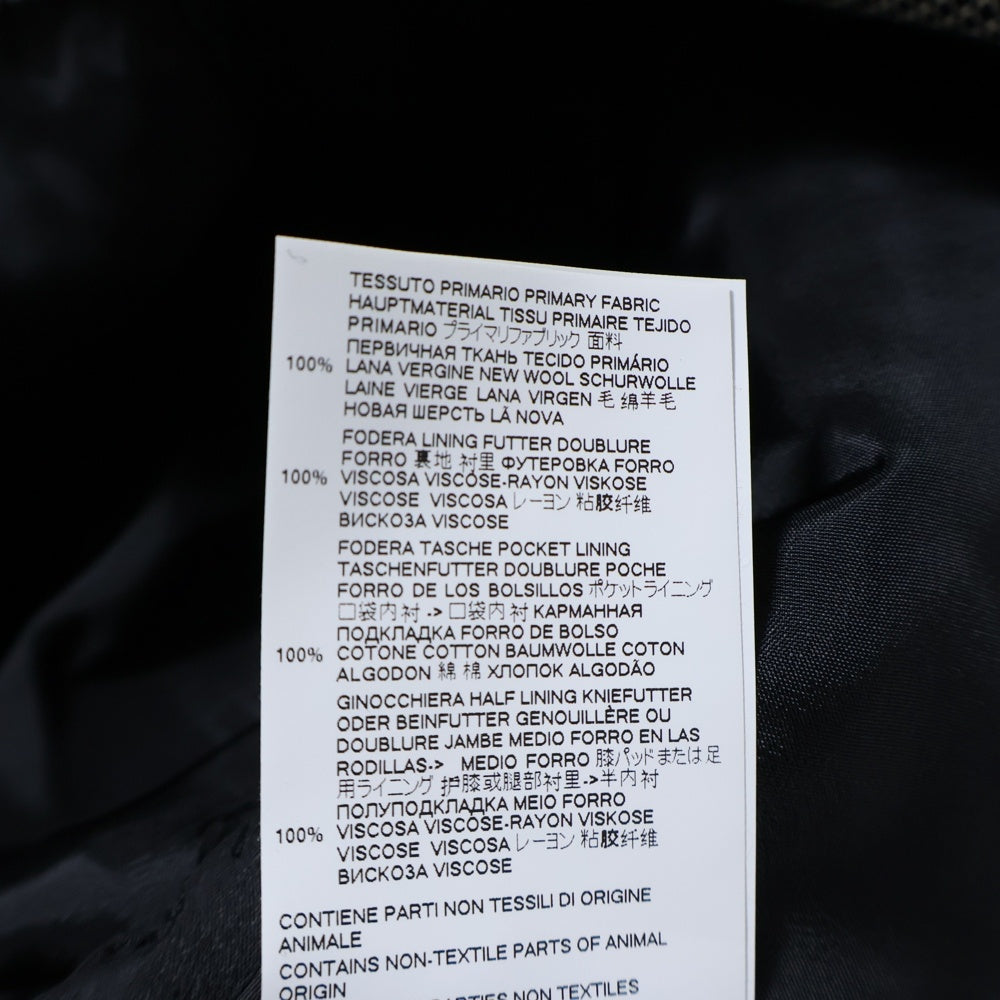 Maison Margiela(メゾンマルジェラ) 20AW セットアップ スーツ ウール 千鳥格子柄 2B テーラードジャケット スラックスパンツ ブラック/ホワイト S50FT0109 S52938