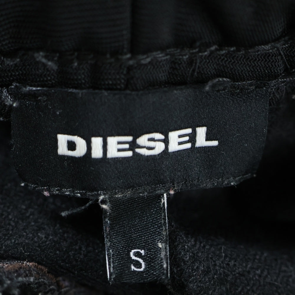 DIESEL(ディーゼル) サイドライン バックスター刺繍 トラックパンツ ブラック