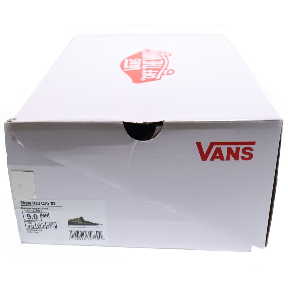 SUPREME(シュプリーム) 23AW Leopard Half Cab バンズ レオパードハーフキャブ ミッドカットスニーカー ブラック/ベージュ US9/27cm 508357