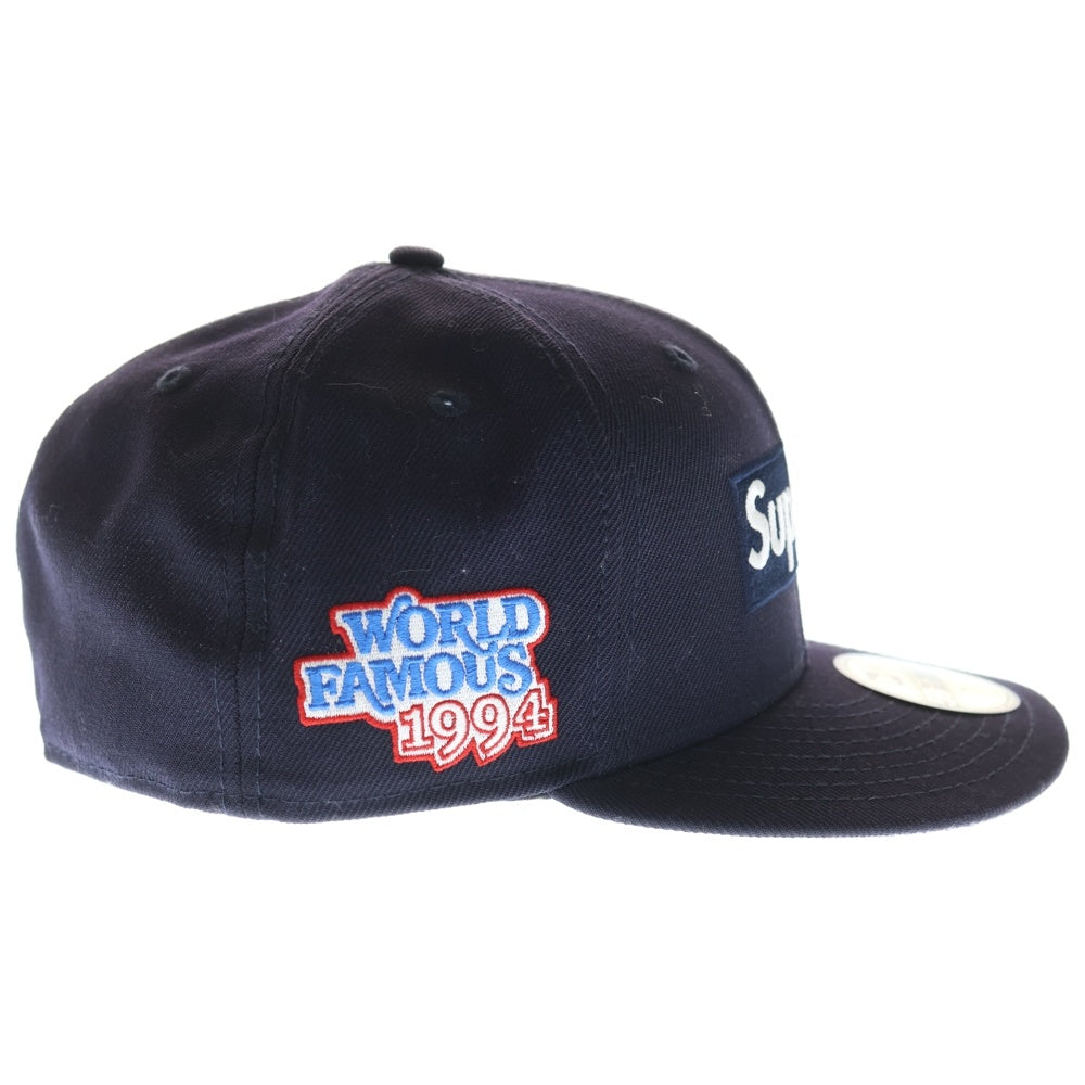 SUPREME(シュプリーム) 20AW ×New Era World Famous Box Logo ボックスロゴ刺繍 キャップ ネイビー