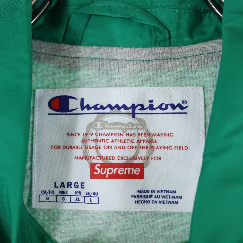 SUPREME(シュプリーム) 24SS ×Champion Coaches Jacket チャンピオン バックロゴ ナイロン コーチジャケット グリーン