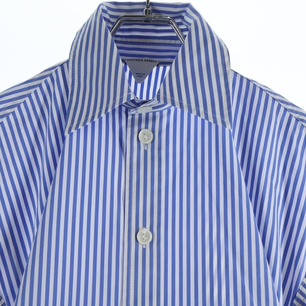 BOTTEGA VENETA(ボッテガヴェネタ) ストライプ コットン 長袖シャツ ブルー/ホワイト 725636 V2FC0 レディース