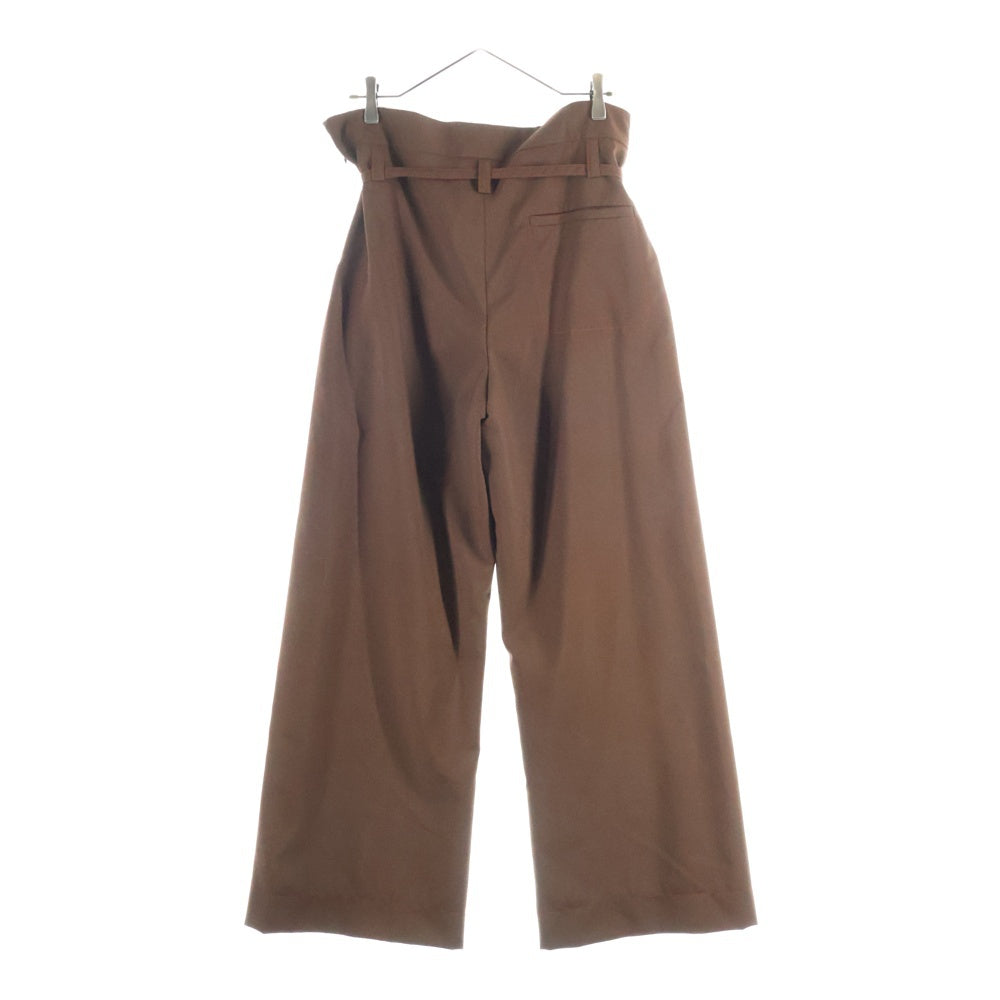 MARNI(マルニ) ステッチ ベルテッド ワイドパンツ ブラウン レディース PAMA0097CU