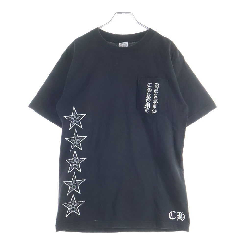 CHROME HEARTS(クロムハーツ) OLD T BAR オールド Tバープリント スター 半袖Tシャツ カットソー ブラック