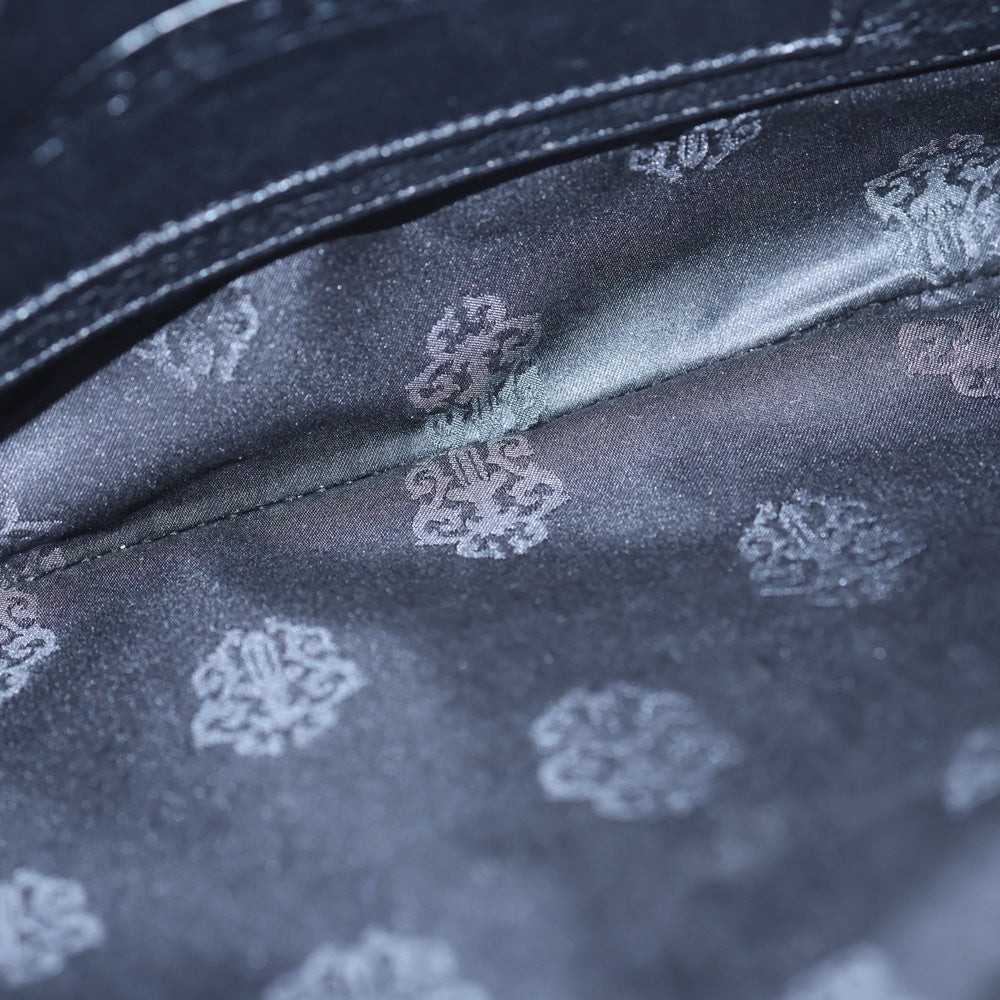 CHROME HEARTS(クロムハーツ) FLAT MED PLANE レザー ストラップ クラッチバッグ ブラック