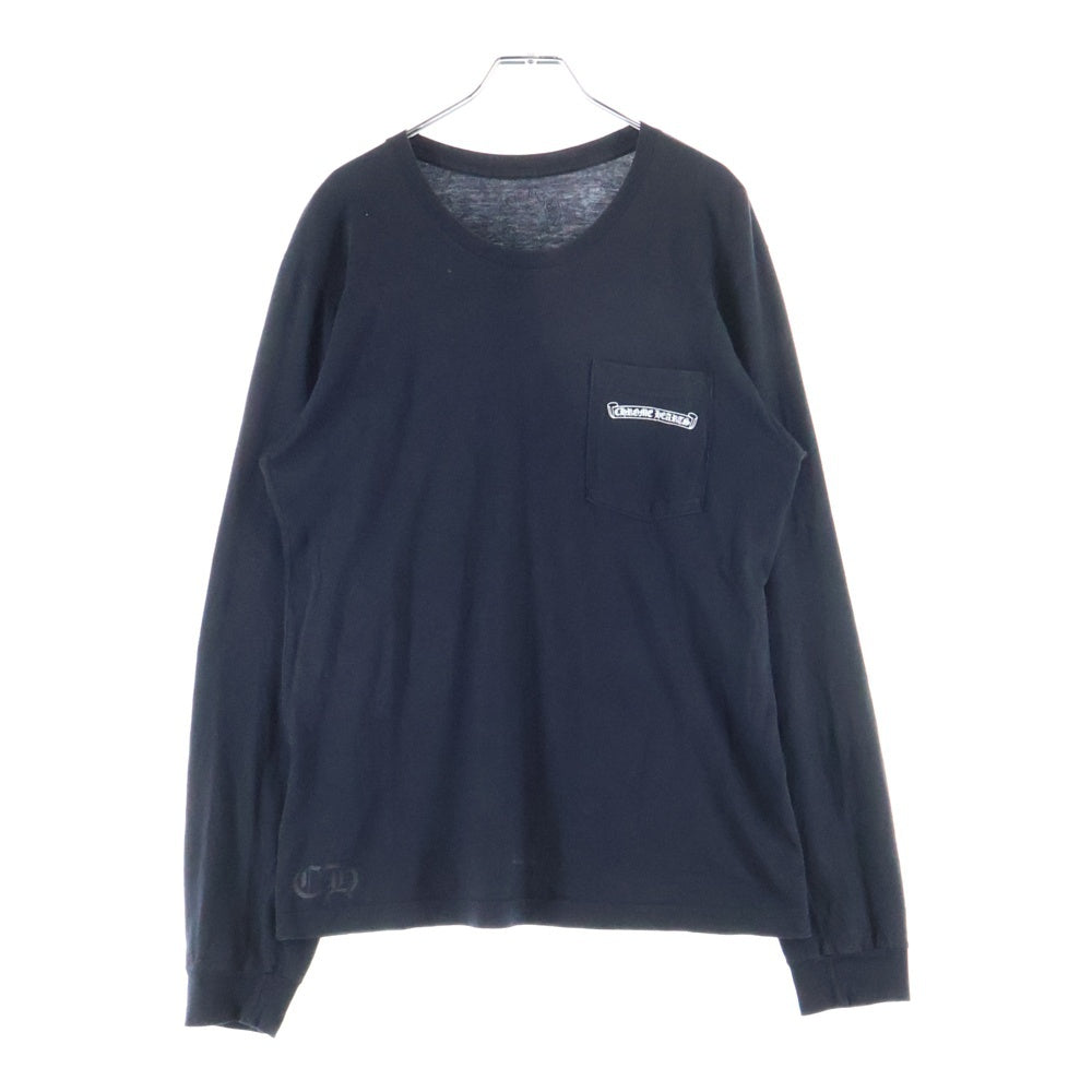 CHROME HEARTS(クロムハーツ) CH SCROLL LABEL FUCKYOU L/S /1 スクロールラベル ファックユーアームプリント長袖Tシャツ ブラック