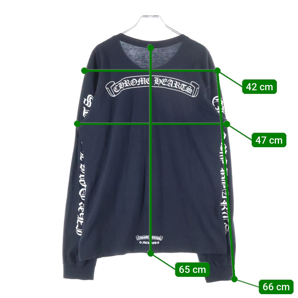 クロムハーツ スクロールロゴ　ファックユーラベル　ロングTシャツ CHROME HEARTS(クロムハーツ) CH SCROLL LABEL FUCKYOU L/S /1