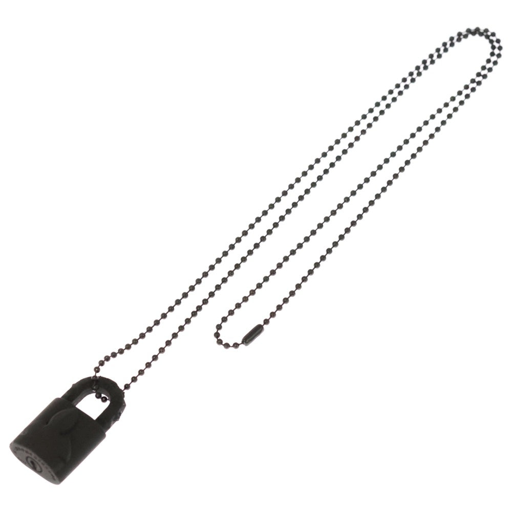 CHROME HEARTS(クロムハーツ) PADLOCK FLERKNEE SLCN パドロックフレアニー ラバーネックレス シリコン ブラック BCA295